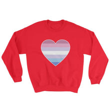 Sweatshirt - Bigender Big Heart Red / S