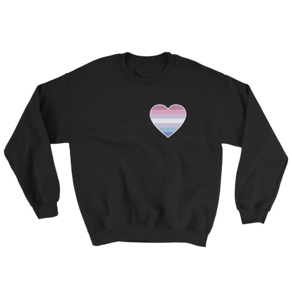 Sweatshirt - Bigender Heart Black / S