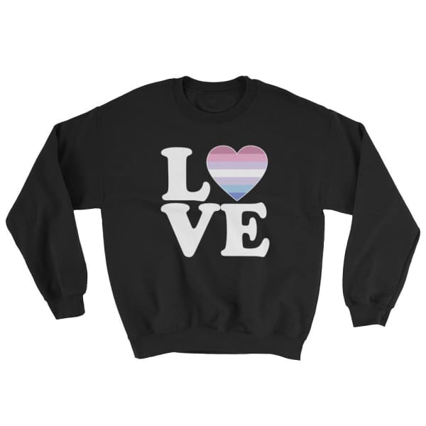 Sweatshirt - Bigender Love & Heart Black / S
