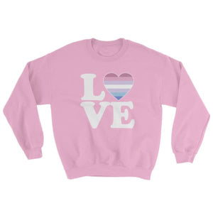 Sweatshirt - Bigender Love & Heart Light Pink / S