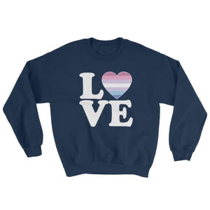 Sweatshirt - Bigender Love & Heart Navy / S