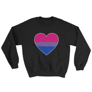 Sweatshirt - Bisexual Big Heart Black / S