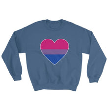 Sweatshirt - Bisexual Big Heart Indigo Blue / S