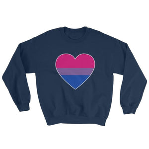 Sweatshirt - Bisexual Big Heart Navy / S