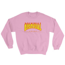 Sweatshirt - Bisexual Flames Light Pink / S