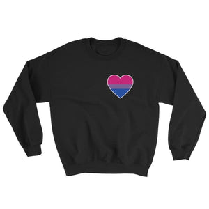 Sweatshirt - Bisexual Heart Black / S