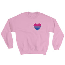 Sweatshirt - Bisexual Heart Light Pink / S
