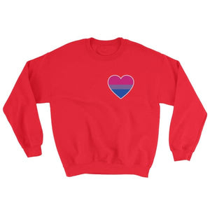 Sweatshirt - Bisexual Heart Red / S