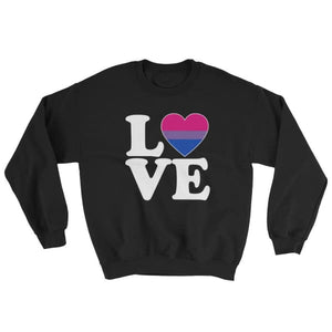 Sweatshirt - Bisexual Love & Heart Black / S