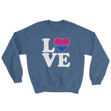 Sweatshirt - Bisexual Love & Heart Indigo Blue / S