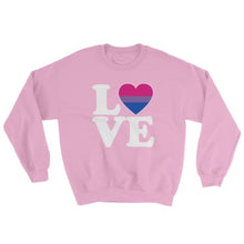 Sweatshirt - Bisexual Love & Heart Light Pink / S