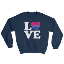 Sweatshirt - Bisexual Love & Heart Navy / S