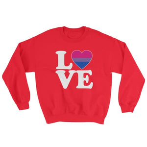 Sweatshirt - Bisexual Love & Heart Red / S
