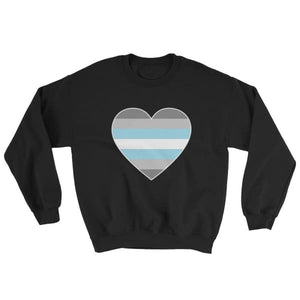 Sweatshirt - Demiboy Big Heart Black / S
