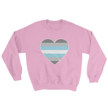Sweatshirt - Demiboy Big Heart Light Pink / S