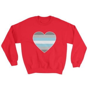 Sweatshirt - Demiboy Big Heart Red / S