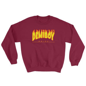 Sweatshirt - Demiboy Flames Maroon / S