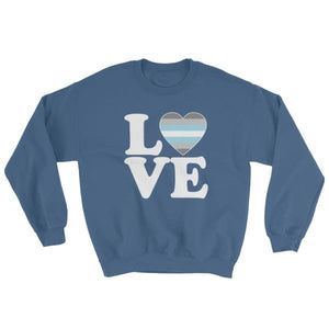 Sweatshirt - Demiboy Love & Heart Indigo Blue / S