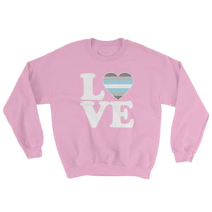 Sweatshirt - Demiboy Love & Heart Light Pink / S