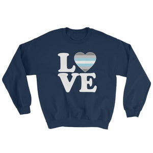 Sweatshirt - Demiboy Love & Heart Navy / S