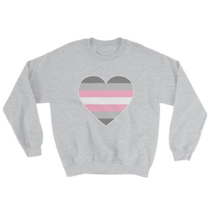 Sweatshirt - Demigirl Big Heart Sport Grey / S