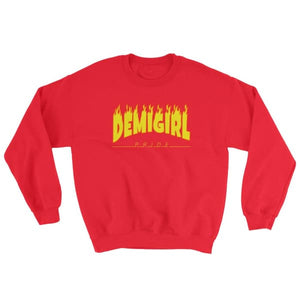 Sweatshirt - Demigirl Flames Red / S