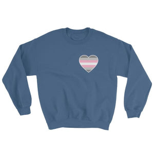 Sweatshirt - Demigirl Heart Indigo Blue / S
