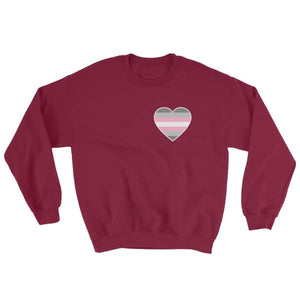 Sweatshirt - Demigirl Heart Maroon / S
