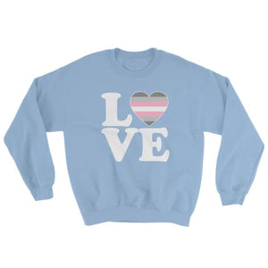 Sweatshirt - Demigirl Love & Heart Light Blue / S