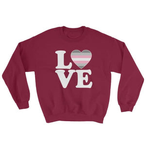 Sweatshirt - Demigirl Love & Heart Maroon / S