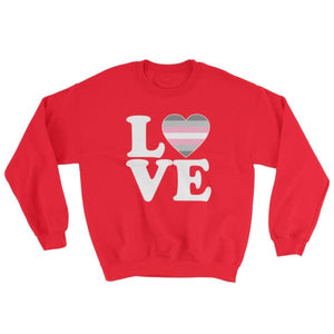 Sweatshirt - Demigirl Love & Heart Red / S