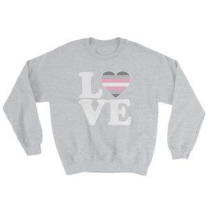 Sweatshirt - Demigirl Love & Heart Sport Grey / S