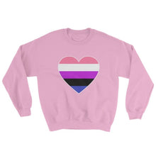 Sweatshirt - Genderfluid Big Heart Light Pink / S