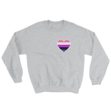 Sweatshirt - Genderfluid Heart Sport Grey / S