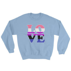 Sweatshirt - Genderfluid Love Light Blue / S