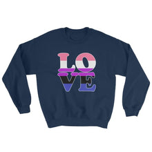 Sweatshirt - Genderfluid Love Navy / S