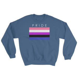 Sweatshirt - Genderfluid Pride Indigo Blue / S