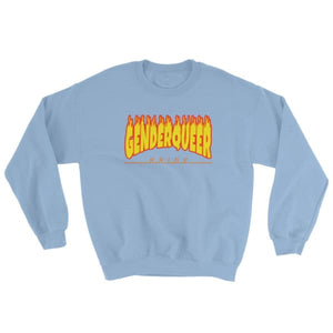 Sweatshirt - Genderqueer Flames Light Blue / S