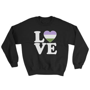 Sweatshirt - Genderqueer Love & Heart Black / S