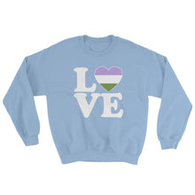 Sweatshirt - Genderqueer Love & Heart Light Blue / S