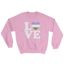 Sweatshirt - Genderqueer Love & Heart Light Pink / S