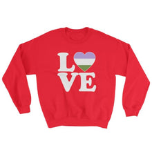 Sweatshirt - Genderqueer Love & Heart Red / S
