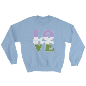 Sweatshirt - Genderqueer Love Light Blue / S