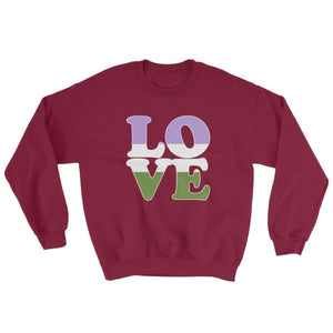 Sweatshirt - Genderqueer Love Maroon / S