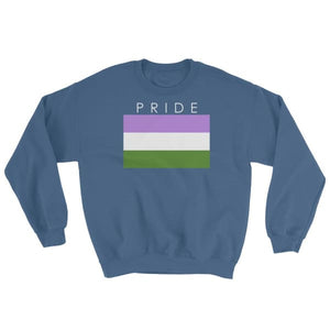 Sweatshirt - Genderqueer Pride Indigo Blue / S