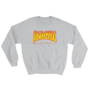 Sweatshirt - Homosexual Flames Sport Grey / S