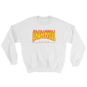 Sweatshirt - Homosexual Flames White / S
