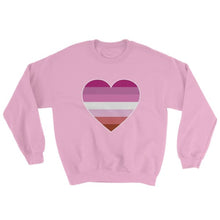 Sweatshirt - Lesbian Big Heart Light Pink / S