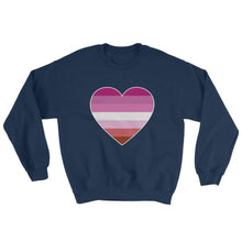 Sweatshirt - Lesbian Big Heart Navy / S