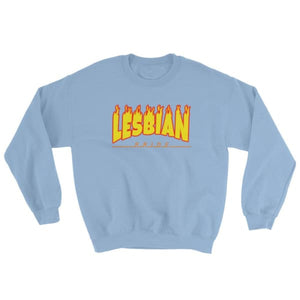 Sweatshirt - Lesbian Flames Light Blue / S